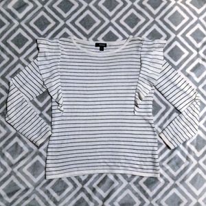 A.n.a Ruffle Shoulder Sweater PS